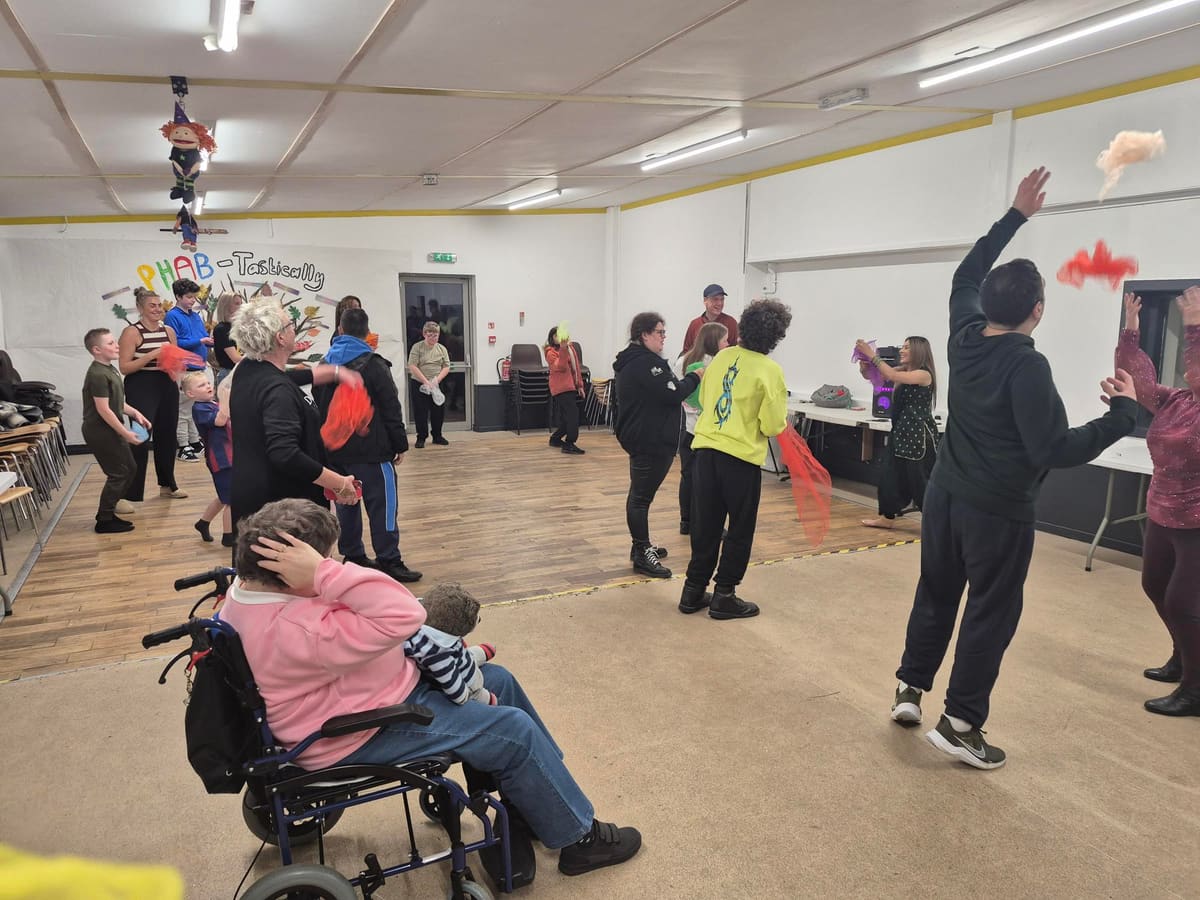 Children, young people and families taking part in an inclusive SENDiVERSE activity in Bradford