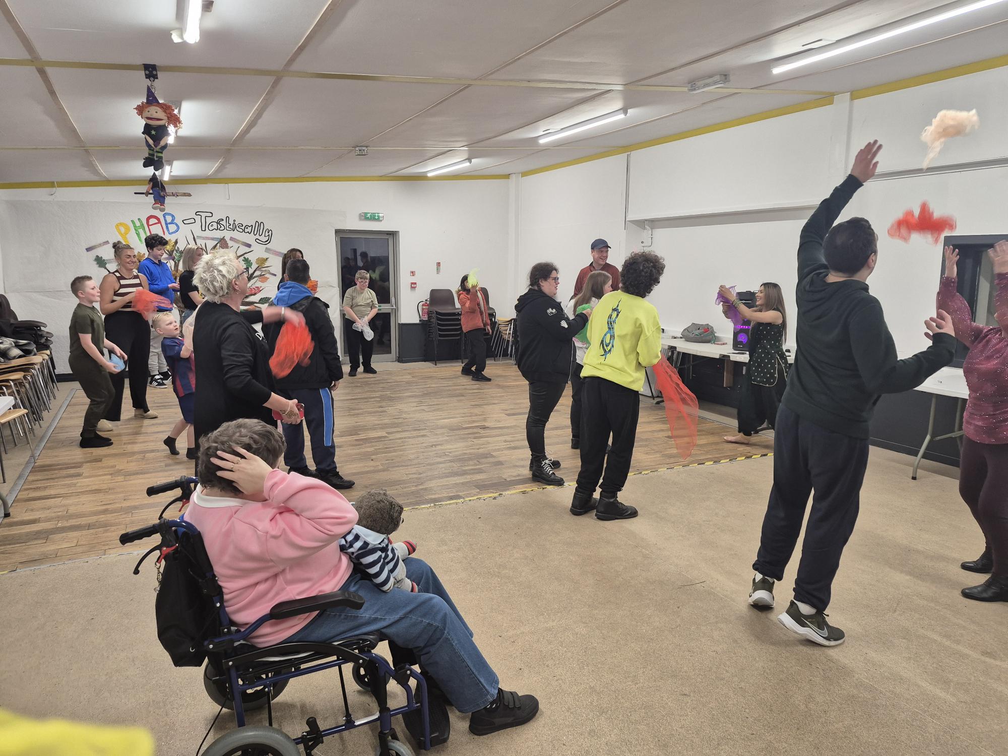 Children, young people and families taking part in an inclusive SENDiVERSE activity in Bradford